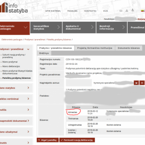 atmetimas info statyba